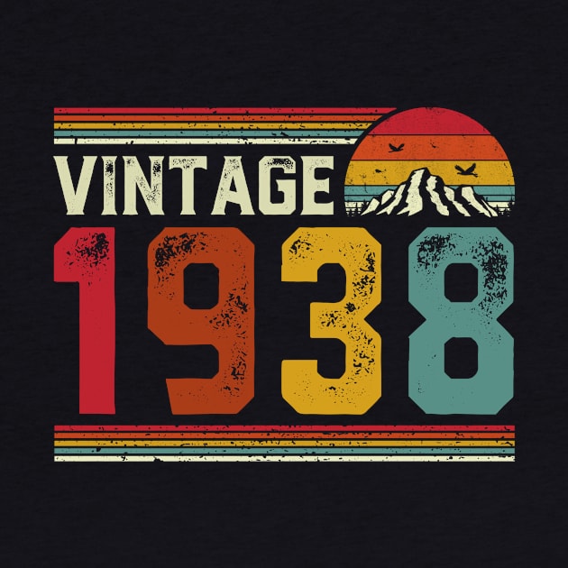 Vintage 1938 Birthday Gift Retro Style by Foatui